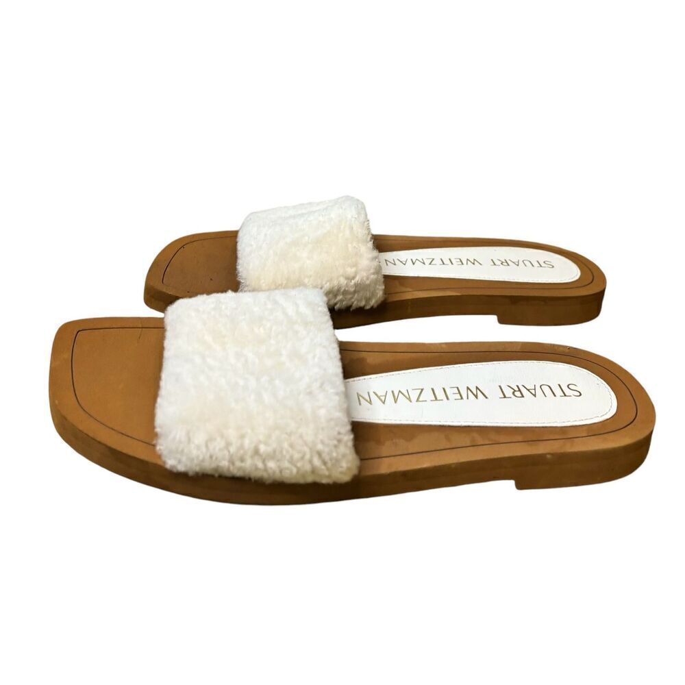 Stuart Weitzman Cammy Slide Shearling Sandals In … - image 5